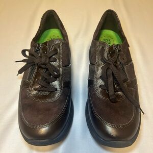 SANO Comfort Walking Lace Up Brown Leather Shoes Women’s Size 8.5